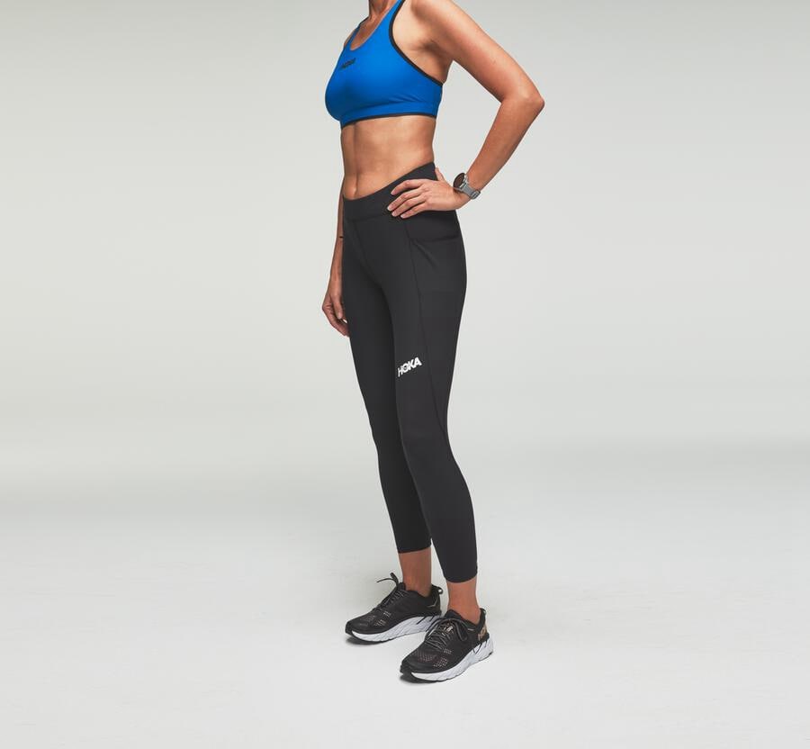 Hoka One One Pantolon Kadın Siyah - Performance Crop Tight - VU1365274